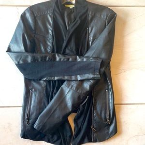 Leather and suede jacket